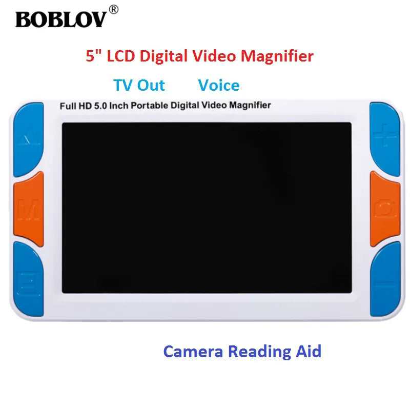 5.0-inch (12.7 cm) Portable 3–48X Digital Handheld Magnifier 800x480 LCD HDMI 1080i & AV Output Electronic Reading Aid