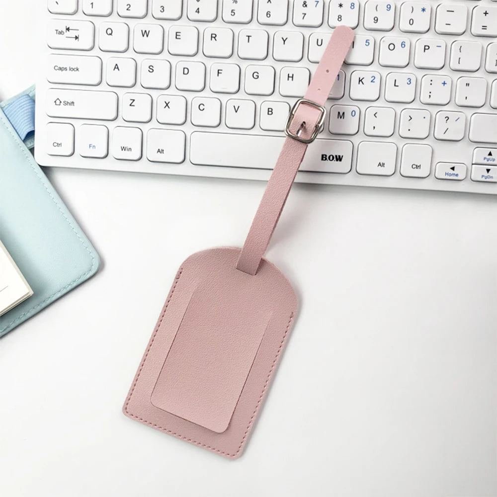 Personalized Initial Luggage Tag Custom PU Monogram Suitcase Name Tag
