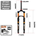 MTB Air Suspension Fork 140mm Travel (5.5in) - 26/27.5/29-inch Wheels - 9x100mm QR Axle - 34mm Stanchion, 28.6mm Steerer