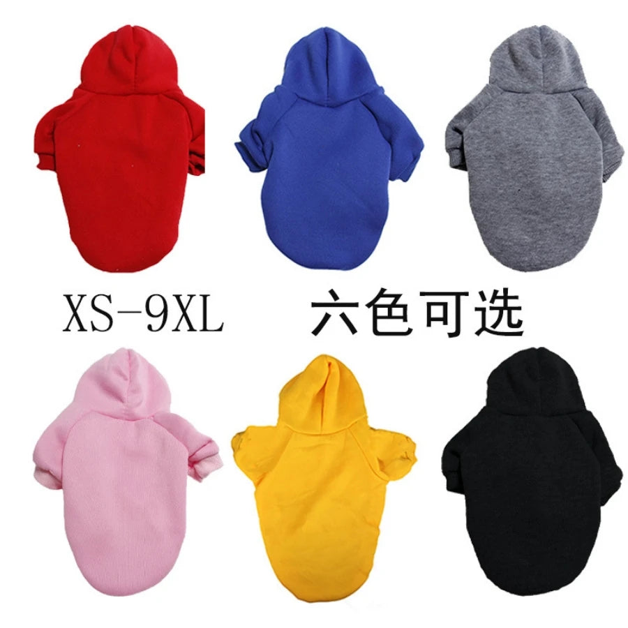Warm Dog Hoodie Sweatshirt – Hooded Coat for Small, Medium & Large Dogs