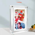 Acrylic Digital Photo Frame 5in / 7in (12.7 / 17.8 cm) IPS Display, 4GB Built-In Memory, USB-C Charging & Video Playback