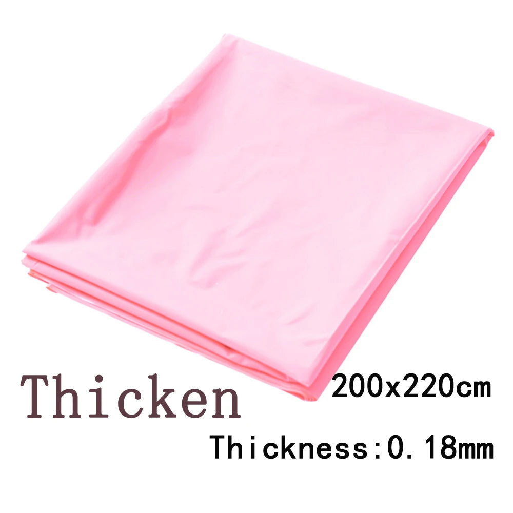 Black Waterproof PVC Bed Sheet – Oil-Resistant Thick Mattress Protector Fits 1.2 / 1.5 / 1.8 / 2.0 m Beds (220×130 / 220×160 / 220×200 cm | 86.6×51.2 / 86.6×63.0 / 86.6×78.7 in)