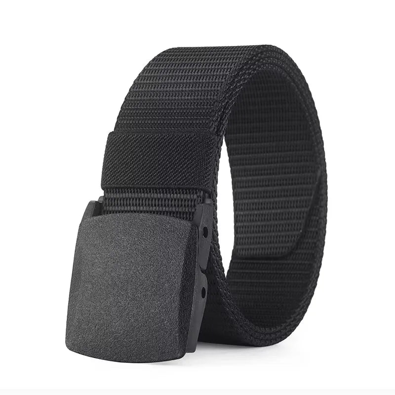 Metal-Free Canvas Tactical Belt 1.5 in (3.7 cm) Adjustable Unisex Belt for Jeans, Dress & Casual Wear
