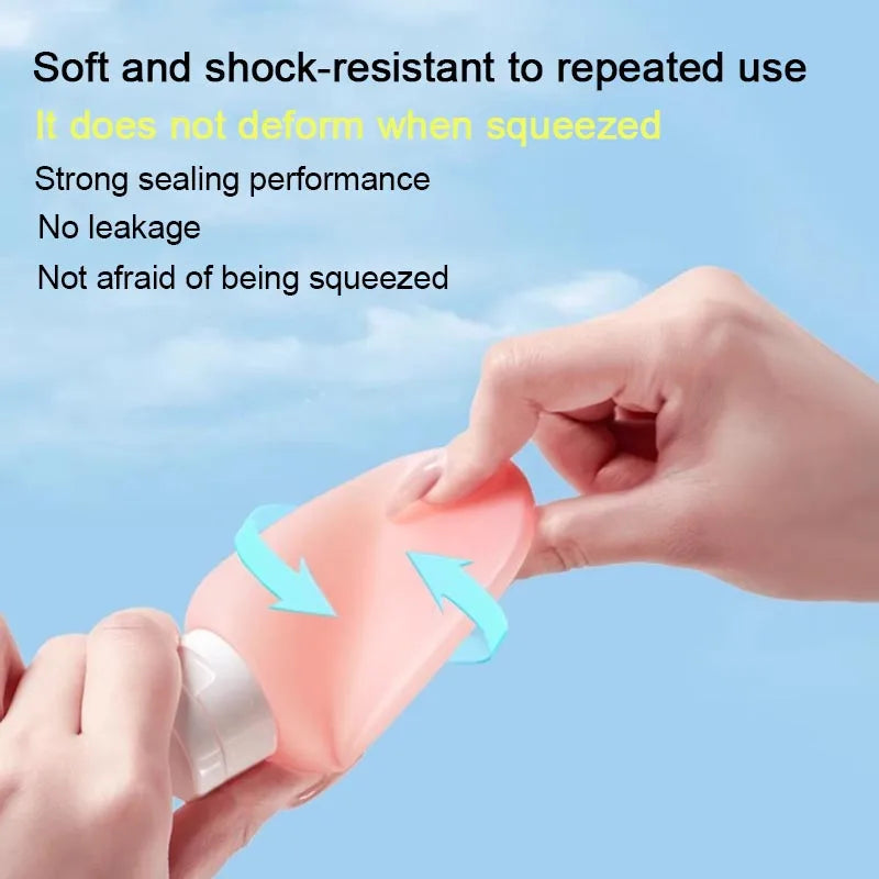 60 ml (2 fl oz) Silicone Travel Bottles Set – Refillable TSA-Friendly Travel Toiletry & Shampoo Bottles