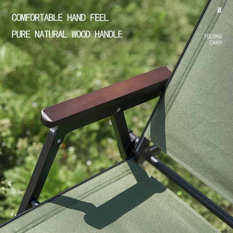 Folding Kermit-Style Camping Chair – Portable Outdoor Lounge for Beach, Picnic & Hiking