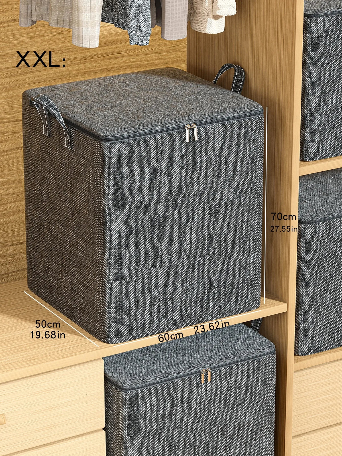 Foldable Large Capacity Clothing Storage Bag – Space-Saving Closet Organizer & Dust Cover