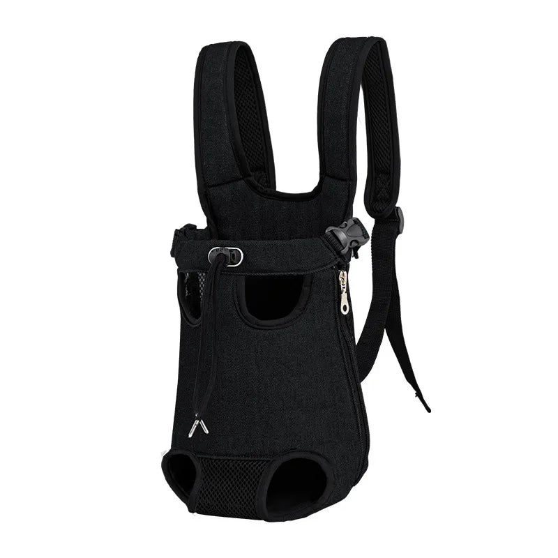 Adjustable Double-Shoulder Pet Carrier Backpack – Breathable Cat & Small Dog Travel Bag, Hands-Free Hiking Carrier