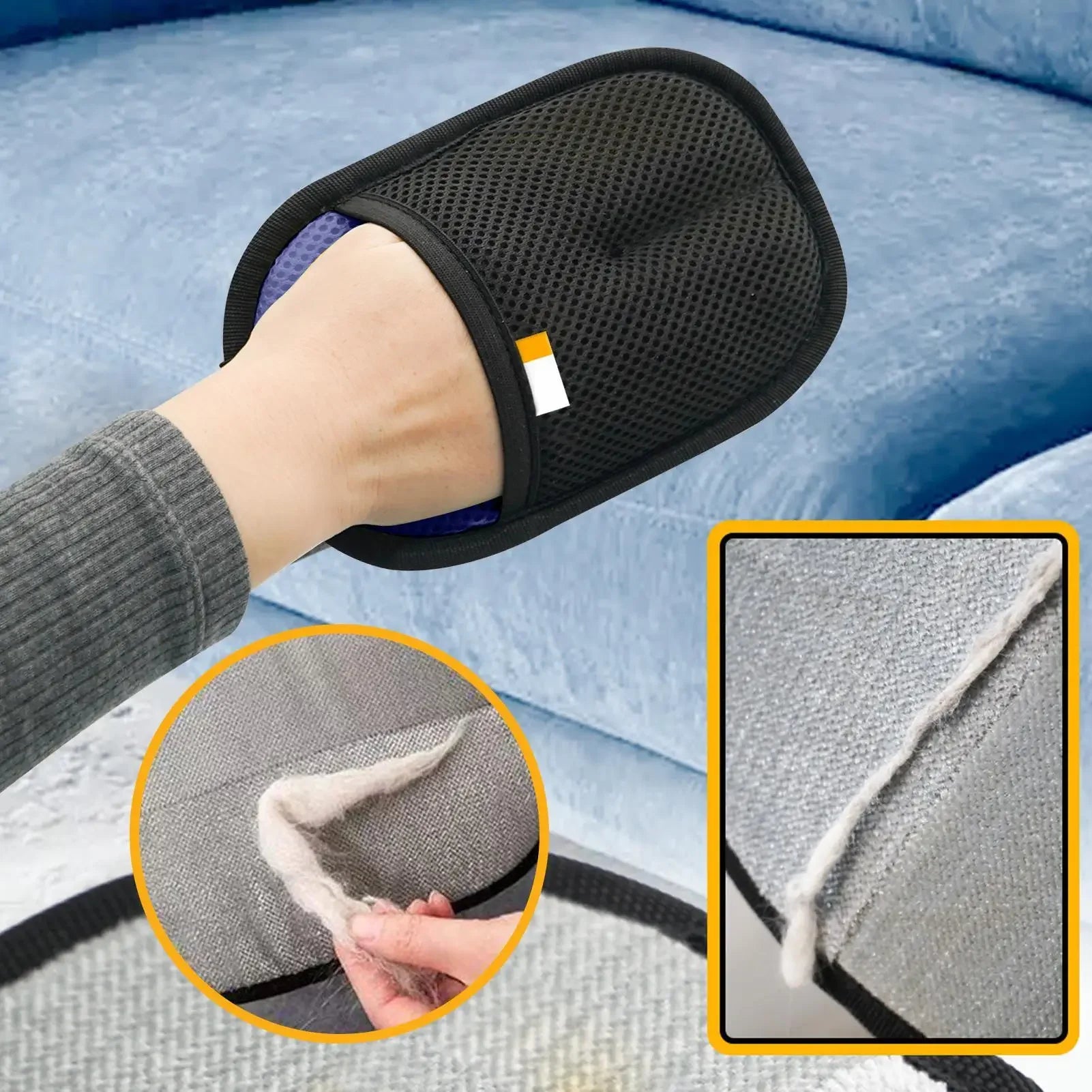 Double-Sided Pet Grooming Gloves Reusable Hair Remover for Dogs and Cats 1–4 Pack