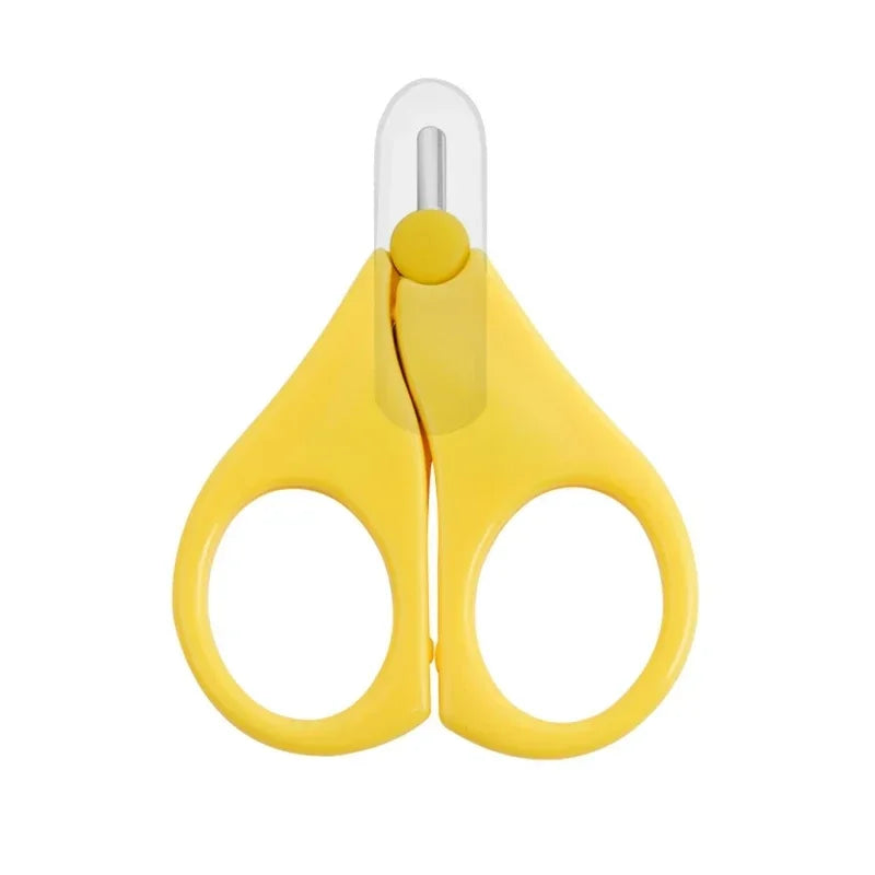 Baby Safety Nail Clippers & Scissors - Mini Stainless Steel Rounded Tip Trimmer for Newborns and Infants