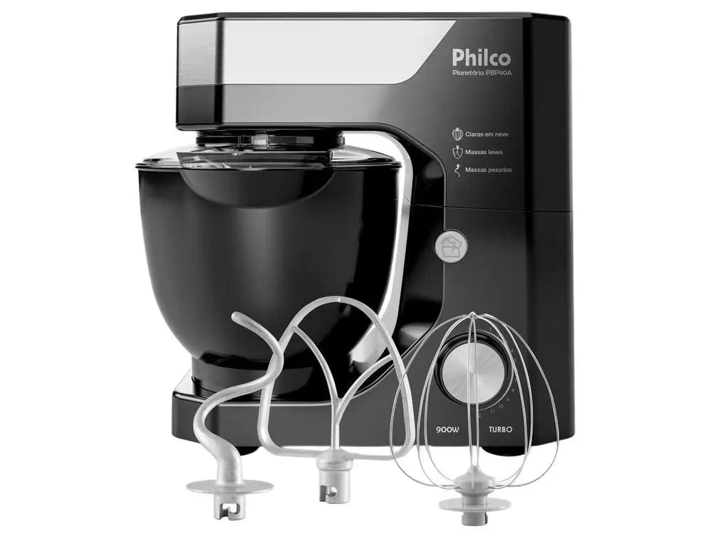 Planetary Stand Mixer 800W 12 Speeds + Turbo 5 L (≈5.3 qt) Bowl Black-Stainless 220V
