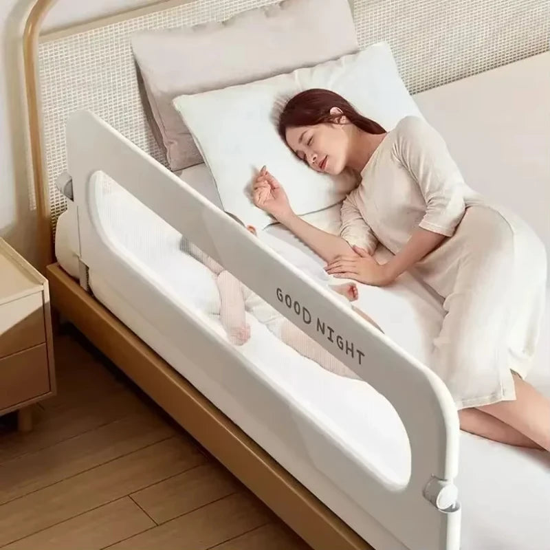 Invisible Collapsible Baby Bed Rail Guard – Foldable Anti-Fall Safety Barrier for Toddlers, Fits 150/180/200/220×70 cm (59/71/79/87×27.6 in)