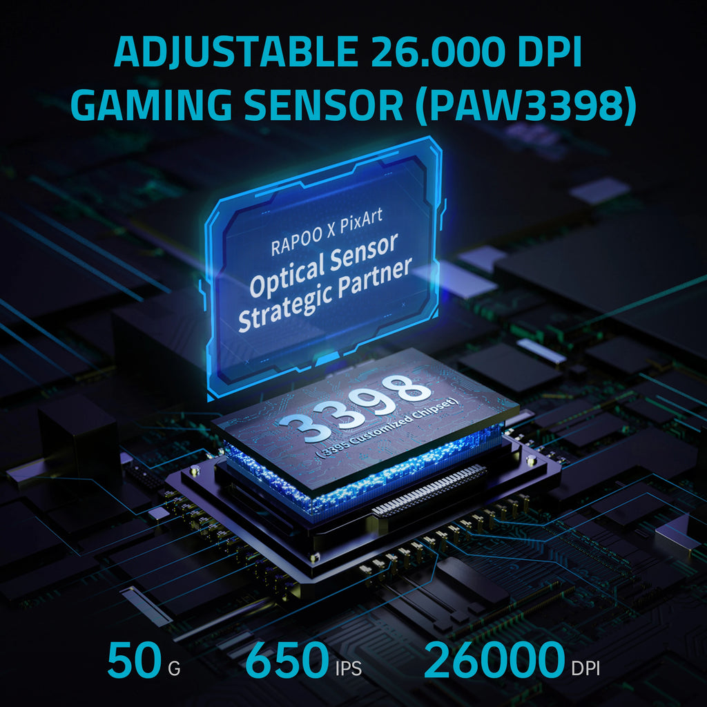 Wireless Gaming Mouse 59g (2.08 oz) Ultra-Light 8KHz (8000Hz) Polling 26,000 DPI 9 Programmable Buttons Ultimate Optical Sensor