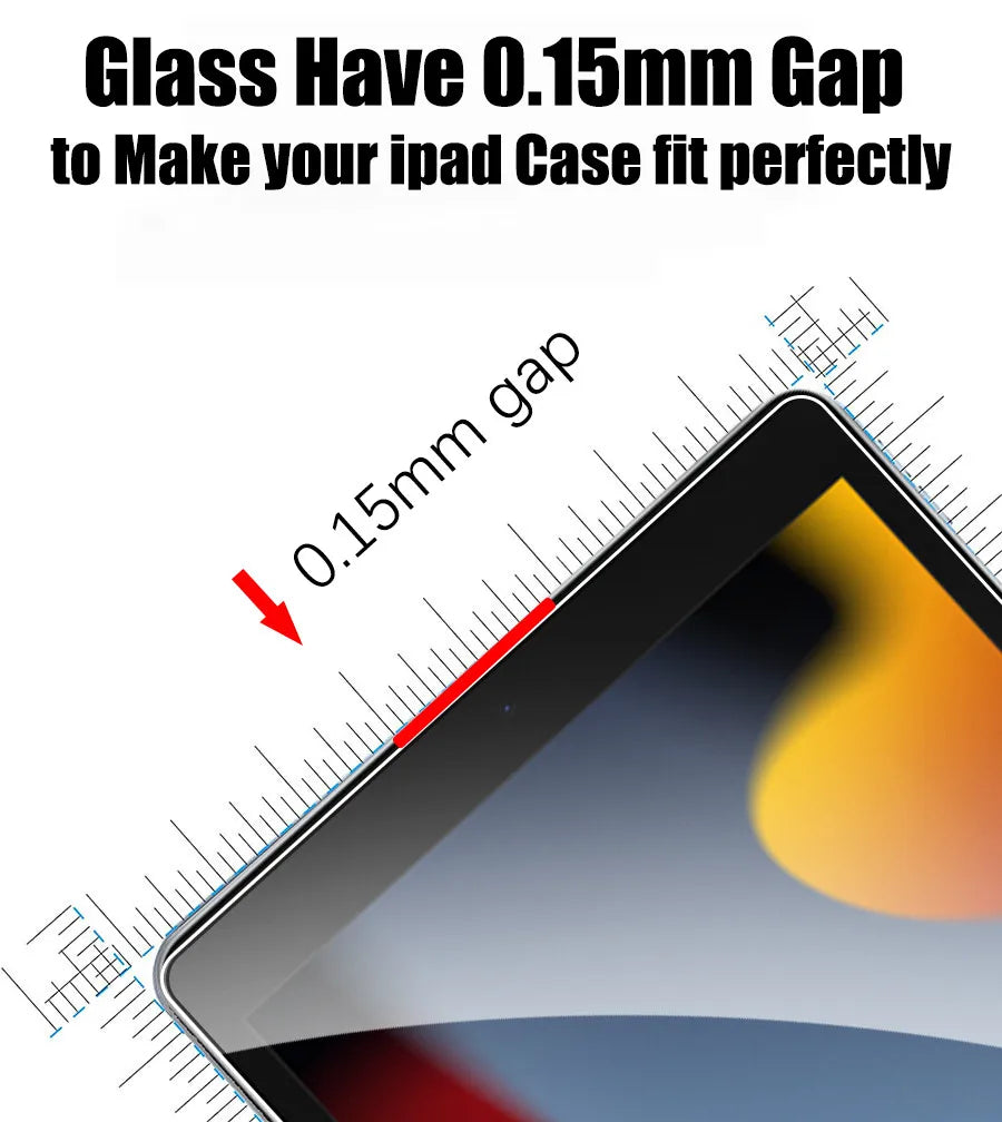 2-Pack Tempered Glass Screen Protector for iPad — Clear, Anti-Fingerprint, Case-Friendly — Fits 11-inch (27.9 cm), 10.5-inch (26.7 cm), 9.7-inch (24.6 cm), Air, Mini & Most iPad Models