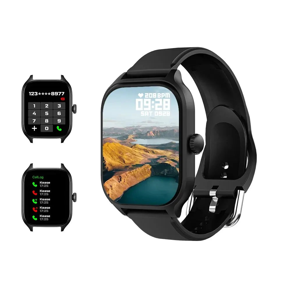 Bluetooth Smartwatch with Speaker — Answer Calls, Heart Rate & SpO2 Monitor, Calorie & Sleep Tracker, 2.01-inch Square Display