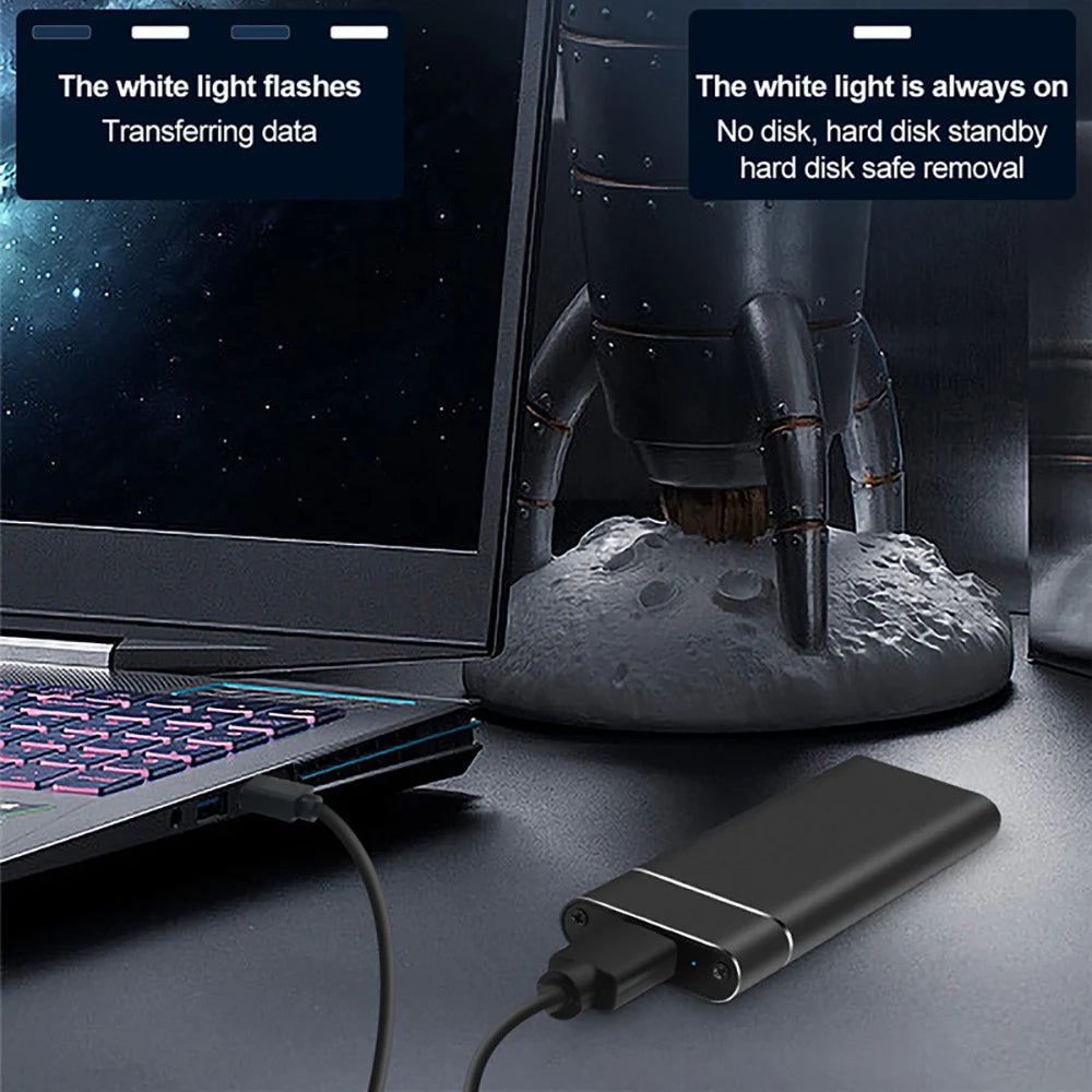 M.2 SSD Enclosure USB 3.1 Type-C - NVMe & SATA Dual-Protocol (2230/2242/2260/2280) 10Gbps External M.2 to USB-C Adapter