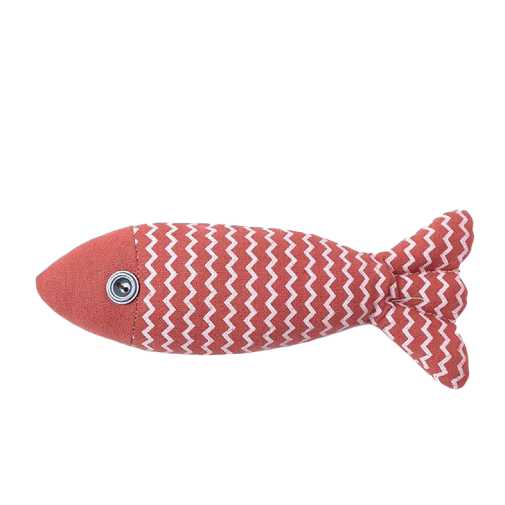 Interactive Catnip Fish Toy - Plush Kicker for Indoor Cats, 22 x 8 cm (8.7 x 3.1 in)
