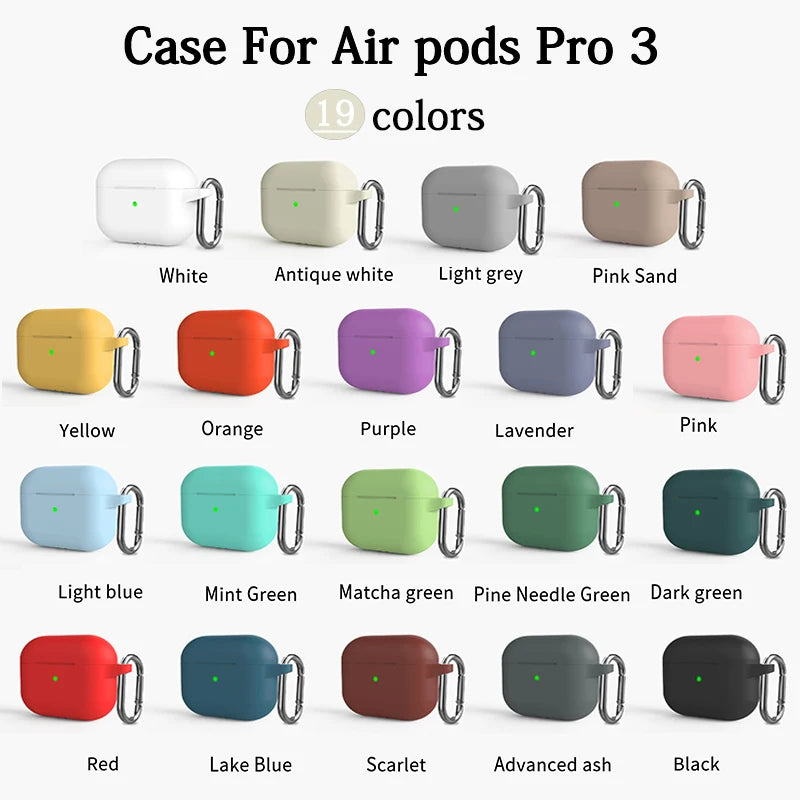 Silicone Protective Case for AirPods Pro - Shockproof Dustproof Cover, Wireless Charging Compatible