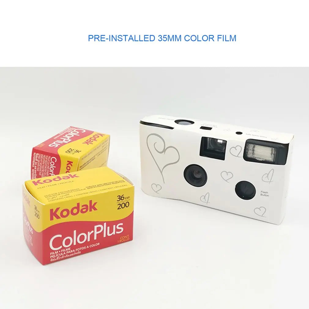 Retro 35mm Disposable Film Camera - 16 or 27 Exposures, Single-Use Party & Kids Gift (1-6 Pack)