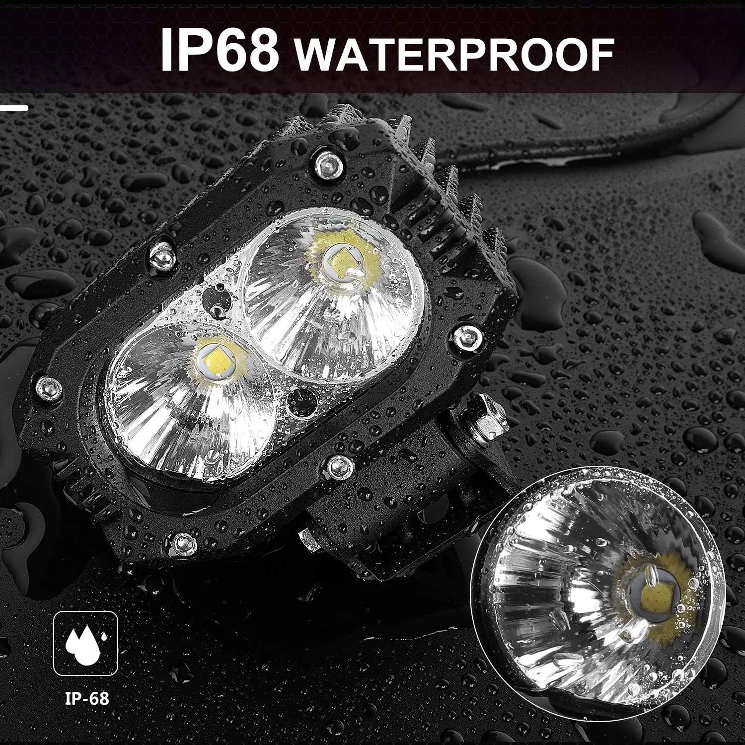 4 in (100 mm) LED Pod Light - Combo Spot + Flood Beam 9-30V Driving Work Fog Light for Car Motorcycle ATV UTV SUV Off-Road 4x4 Boat Truck