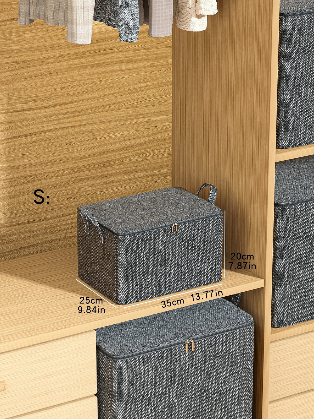 Foldable Large Capacity Clothing Storage Bag – Space-Saving Closet Organizer & Dust Cover
