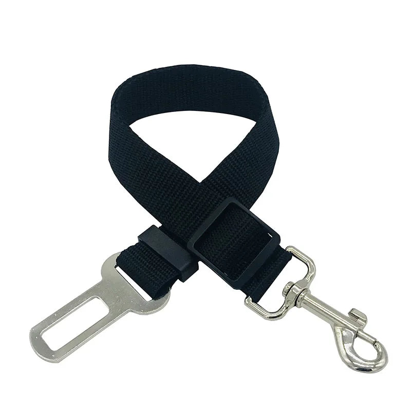 Adjustable Dog Car Seat Belt Leash 17-29 in (43-74 cm) Nylon Safety Restraint with Quick-Release Breakaway Clip