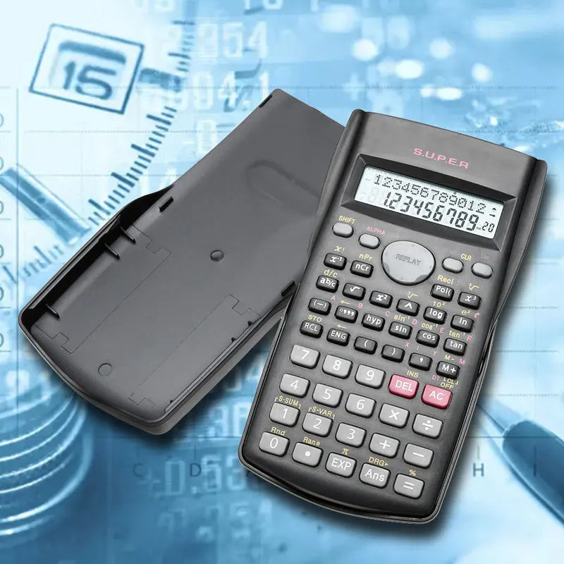 240-Function Scientific Calculator 2-Line LCD Portable Student Calculator