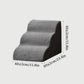 Detachable Washable 3 & 4-Step Memory-Foam-Feel Pet Stairs – Sofa Ramp for Small Dogs & Cats