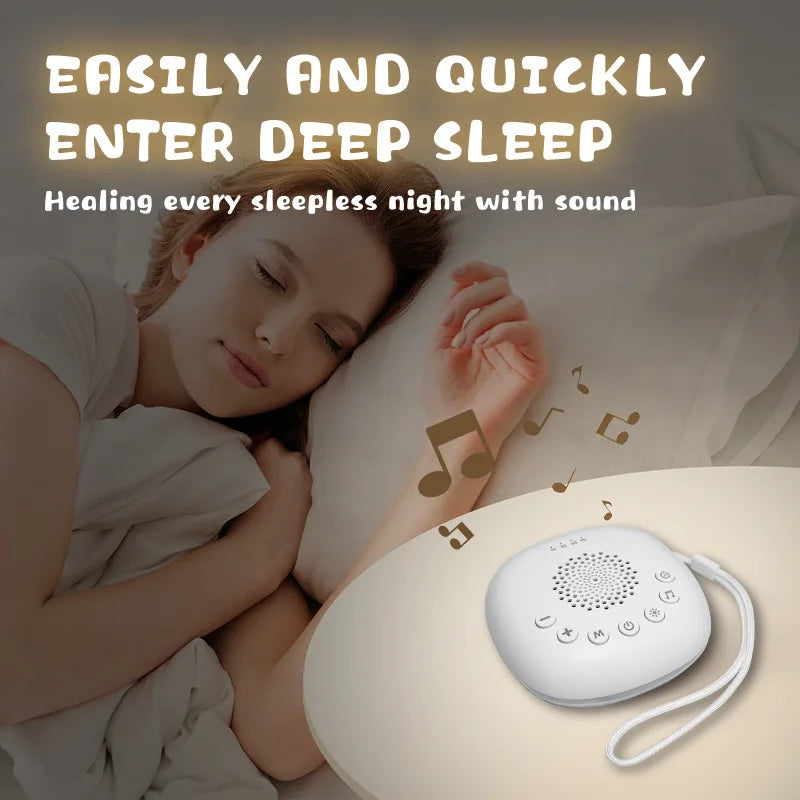White Noise Sound Machine for Baby 20 Soothing Sounds Portable Rechargeable Sleep Machine with Volume Control and Timer