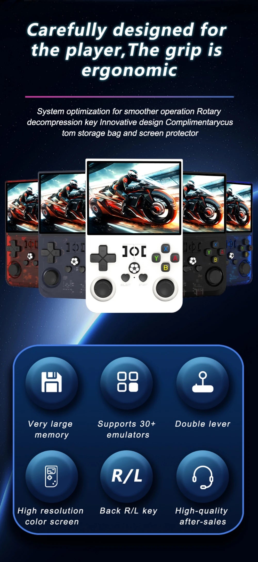 Open Source Retro Handheld Game Console Linux 3.5-Inch (8.9 cm) IPS Screen 128GB Portable Pocket Player Preloaded 22,000 Games