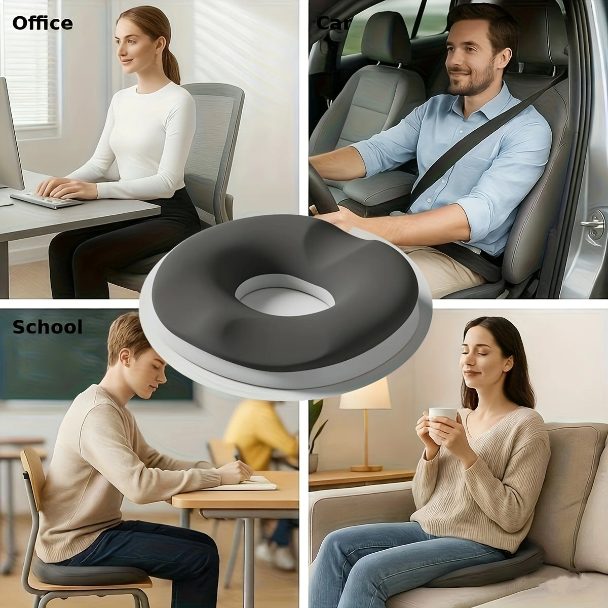 Donut memory foam seat cushion, view 4
