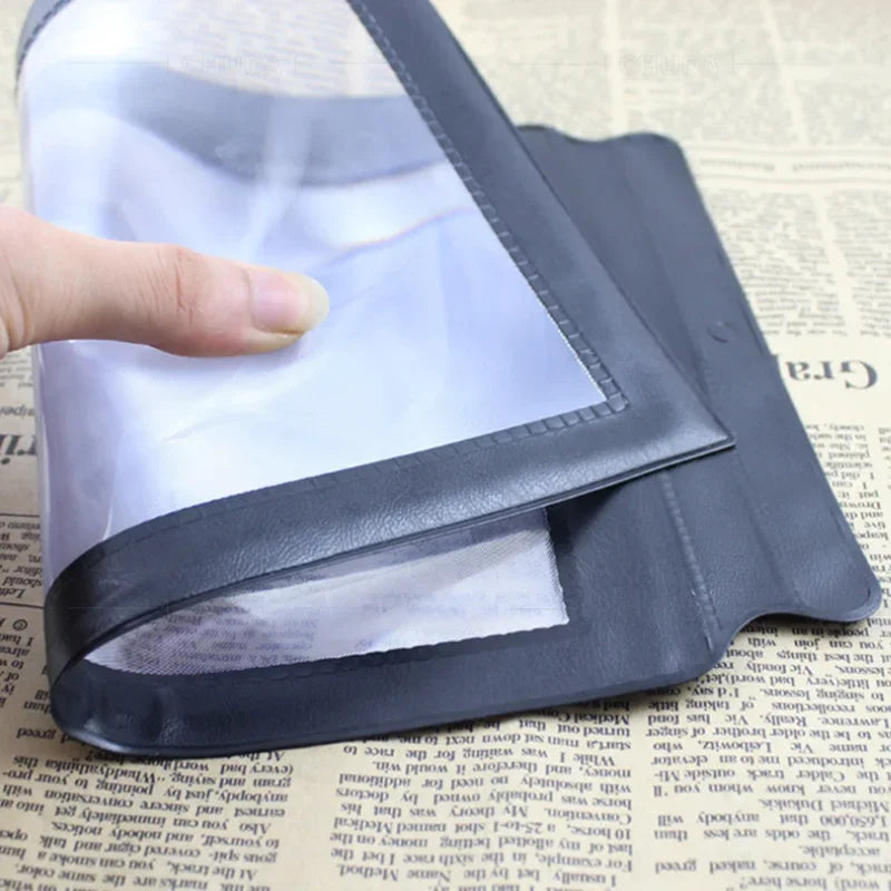 A4 Large Sheet Magnifier 12 x 7.5 in (30 x 19 cm) — 3X Fresnel Reading Lens Page Magnifier Reading Aid