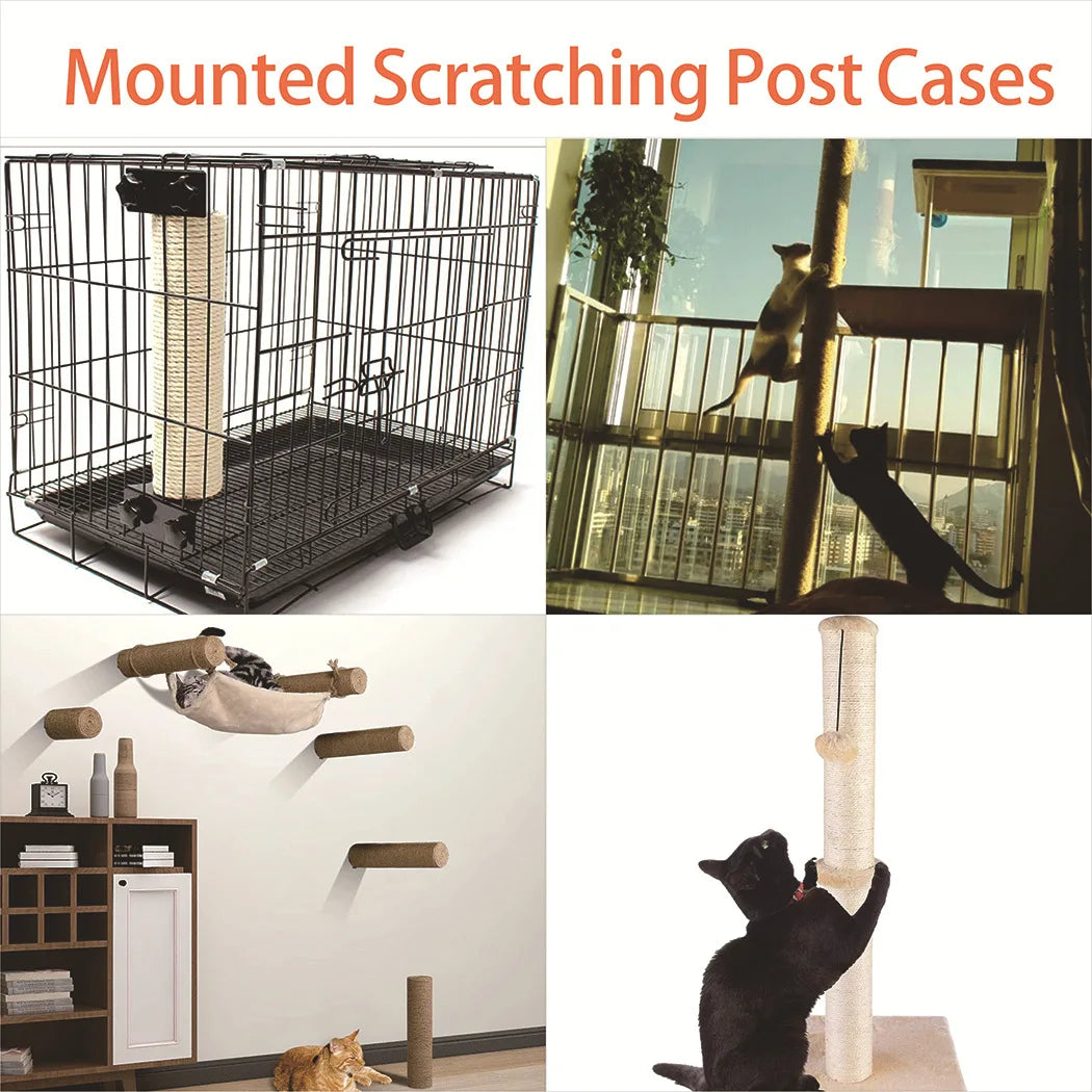 Cat Scratching Post Replacement for Cat Tree – Sisal Rope Climbing Post, Multiple Sizes (4.9–19.7 in / 12.5–50 cm)
