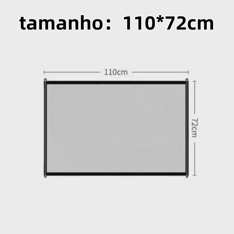 Removable Pet Mesh Gate — Dog & Cat Safety Screen with Adhesive Hooks, 43.3 x 28.3 in (110 x 72 cm) & 70.9 x 28.3 in (180 x 72 cm)