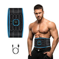 EMS Abdominal Muscle Stimulator Belt — USB Rechargeable, 10 Modes & 30 Intensity Levels, Adjustable 116 cm (45.7 in)