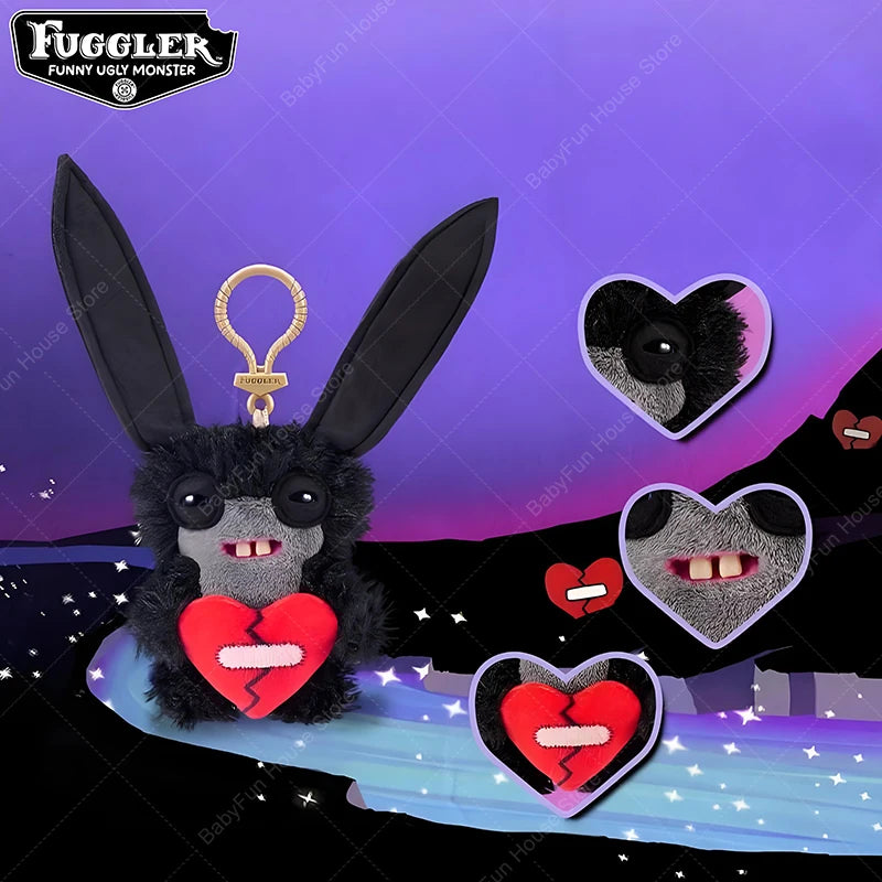 Funny Ugly Teeth Monster Plush Toy, Kawaii Wide-Eyed Rabbit Stuffed Doll Gift for Kids & Collectors
