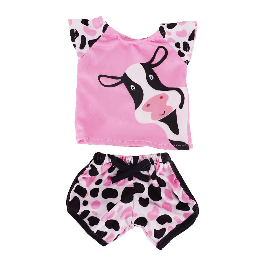 Cute Printed T-Shirt Top for 18-Inch (45.7 cm) & 43 cm Dolls, Short Doll Tee