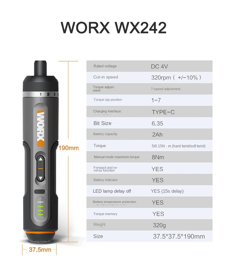 4V Mini Cordless Precision Screwdriver Set, USB Rechargeable — 30-Bit Kit with Quick-Release & LED Options