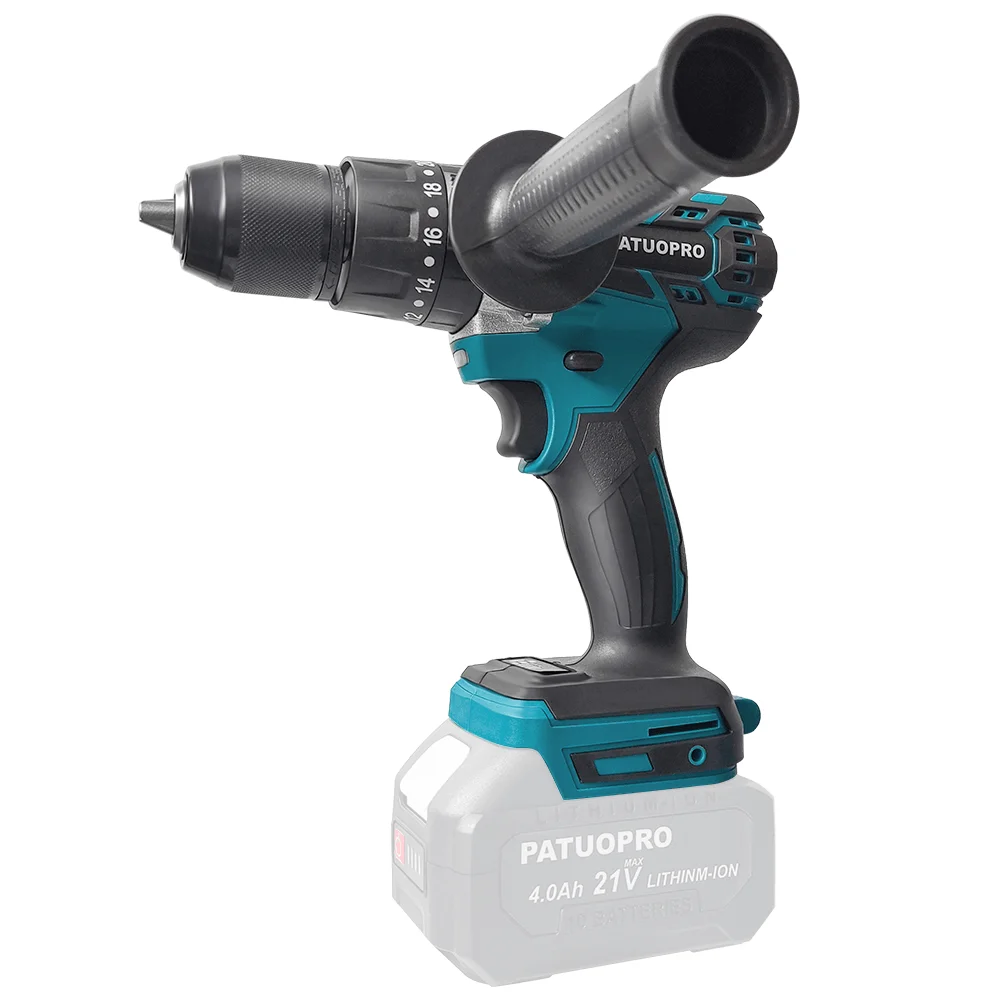 13mm (1/2") Brushless Cordless Impact Drill 20+3 Torque Settings 18V Battery Compatible 80 N.m