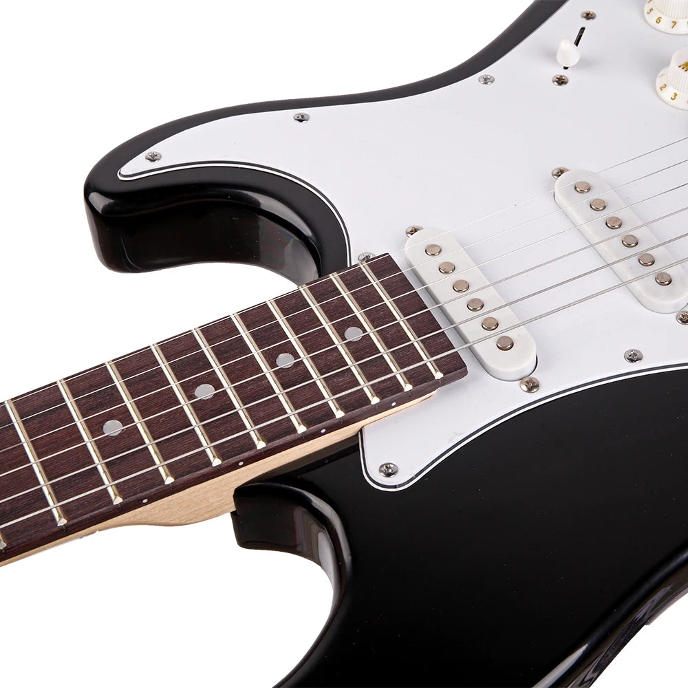 Rosewood Fingerboard Electric Guitar - 25.5" (648 mm) Scale, 22 Frets - Black/White
