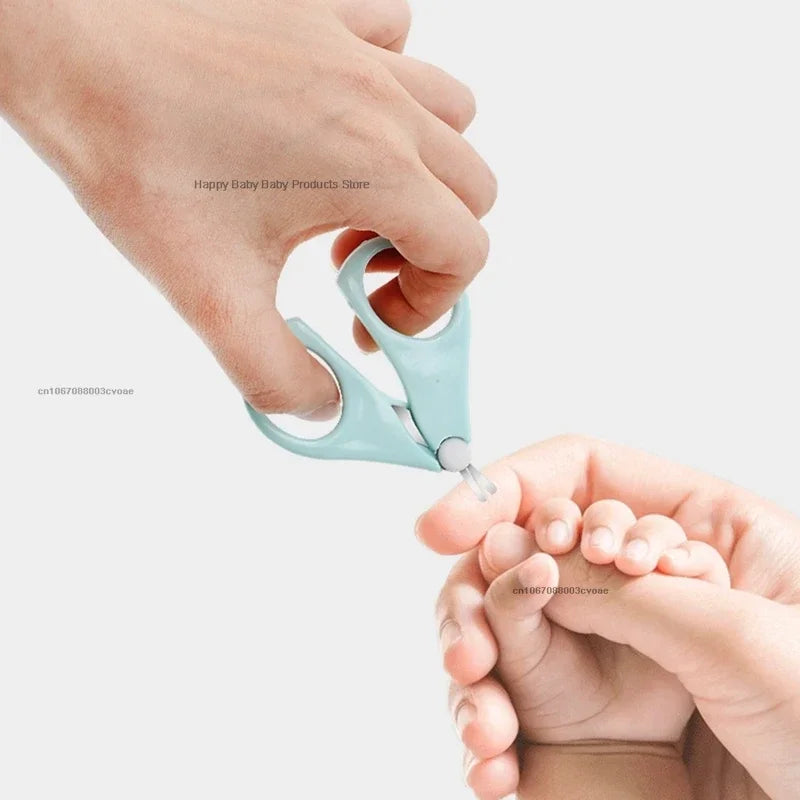 Baby Safety Nail Clippers & Scissors - Mini Stainless Steel Rounded Tip Trimmer for Newborns and Infants