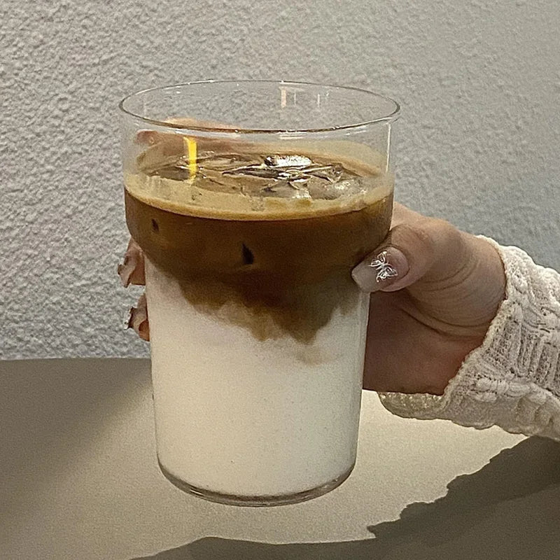 Aesthetic Glass Tumbler 865ml (29.2oz) — Iced Coffee, Latte, Water & Cocktail Cup