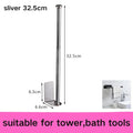 No-Drill Adhesive Toilet Paper Holder - Stainless Steel Wall-Mount Bathroom & Kitchen Roll and Towel Rack