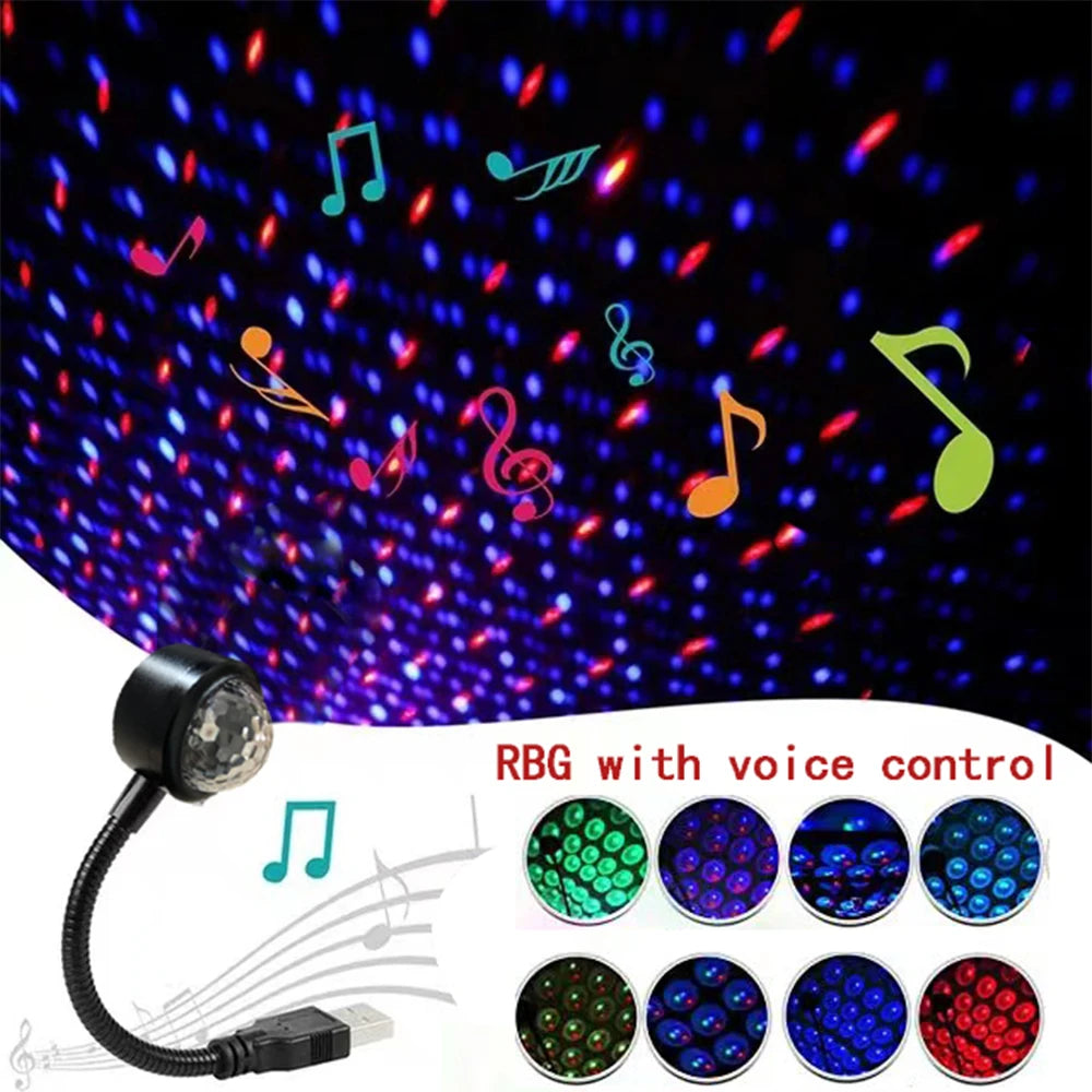 USB Powered LED Laser Starry Sky Projector Lamp for Car & Room Ceiling 5V