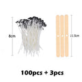 103-Piece Smokeless Candle Wicks Set – Soy Wax Core & Woven Cotton for Candle Making, Oil Lamps & Wax Crafts