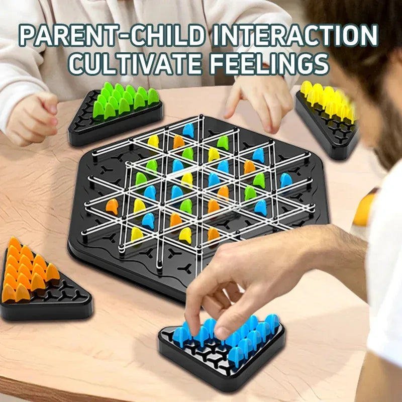 Triangle Chain Duel Strategy Board Game Family Logic Game for Kids and Adults