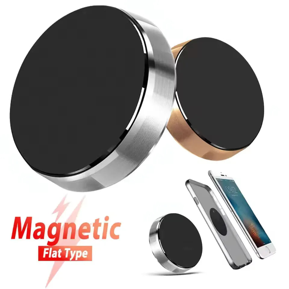 Universal Magnetic Car Phone Holder - Dashboard & Windshield Mount with Adhesive Base for iPhone Samsung Xiaomi Huawei GPS
