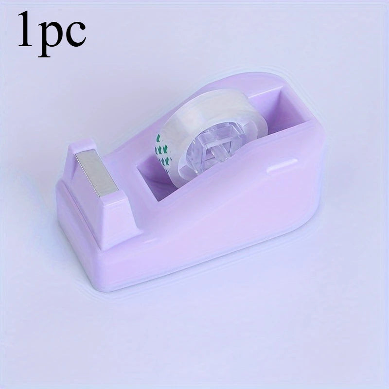 Pink Tape Dispenser with Weighted Non-Skid Base – Desk Tape Cutter (Tape Not Included)