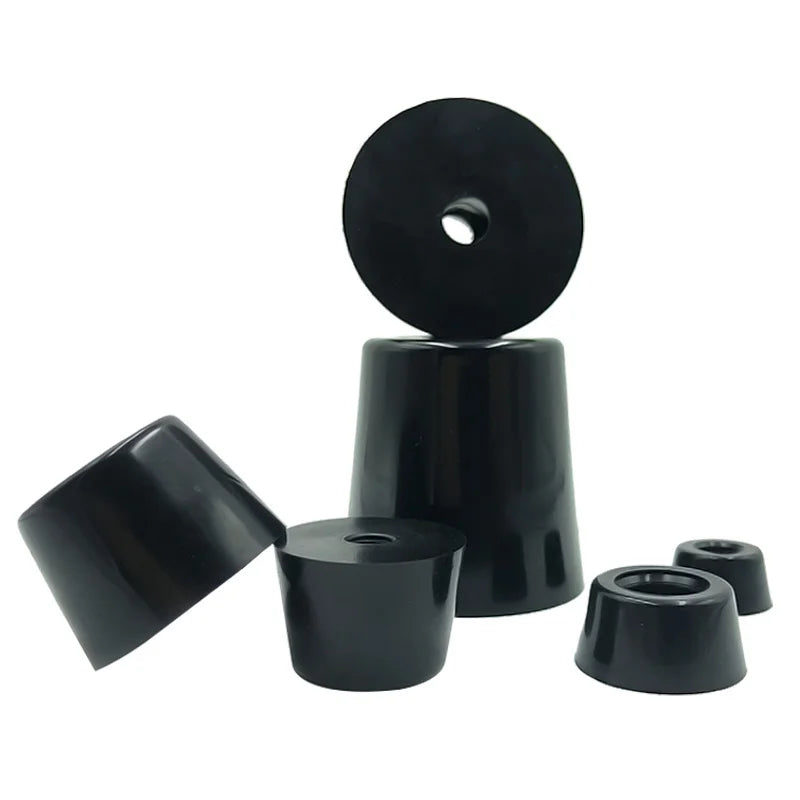 8-Pack Rubber Furniture Leg Tips with Gaskets — Non-Slip Shock-Absorbing Foot Pads for Chairs Tables Speakers Cabinets