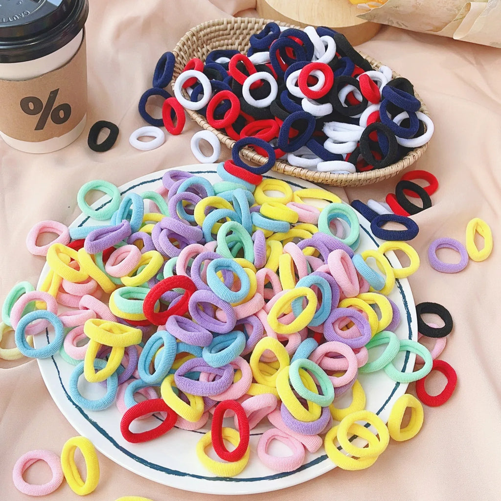 20/50-Pack Kids Elastic Hair Bands, Colorful Girls Scrunchies & Baby Hair Ties