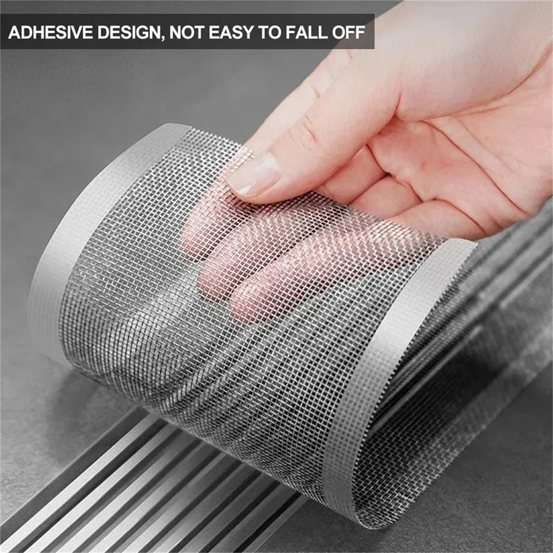 Cuttable Self-Adhesive Drain Hair Catcher – Disposable Mesh Filter for Shower, Bath & Kitchen (Cut-to-Fit, Multi-Pack)